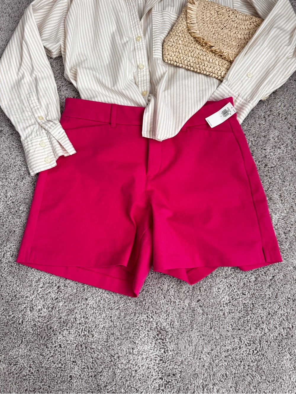 NWT Old Navy Bright Pink Pixie Chino Shorts